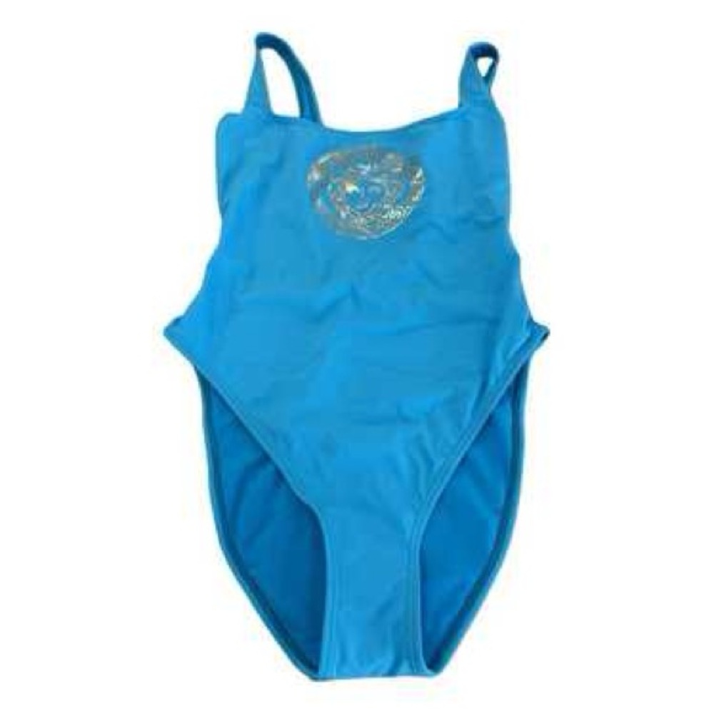 Versace Blue swimsuit, size Small. Brand new with tags
